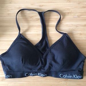 2 black Calvin Klein bralettes
